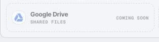 Google Drive card in Framesite Import showing Coming soon